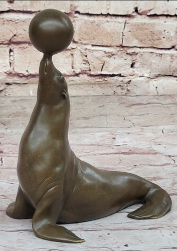 Scultura bronzo foca - scultura, di
