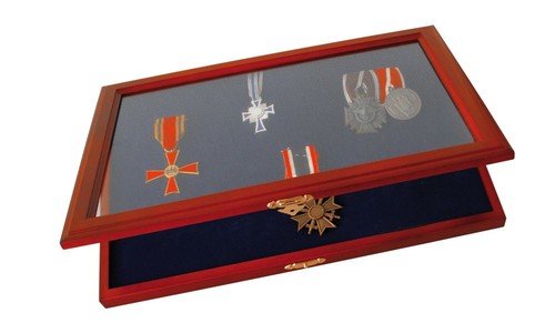 Vetrina medaglia vero - in, legno