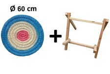 Tiro Con L'Arco Bersaglio di paglia Ø 60 cm dipinto + stand in legno