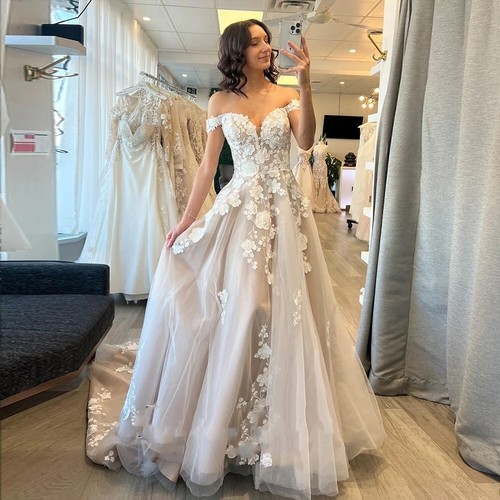 Abiti sposa champagne fiori - sposa,