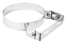 STAFFA COLLARE PESANTE REGOLABILE  MURALE ACCIAIO INOX PER CANNA FUMARIA