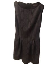 TRUSSARDI JEANS Abito blusa motivo grafico elegante Donna Taglia IT 38 antracite