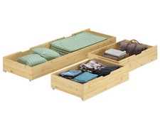 Tre cassetti sotto letto per i NOSTRI letti 140x200 in Pino laccato 90.10-S3