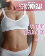 6 Reggiseni brassiere cotonella art gd065 in cotone elasticizzato bianco 2-3-4-5