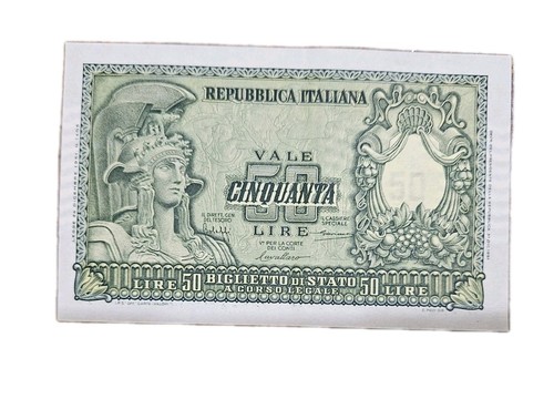 1951 italy lire banknote - 50,