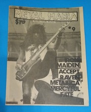 METAL MANIA magazine #9 80s heavy metal fanzine rare Iron Maiden Metallica Raven