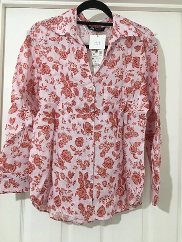 Camicia lino stampato zara - camicia,
