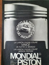 LANCIA FULVIA HF MONDIAL PISTON -PUBBLICITA' D'EPOCA ADVERTIS ADV- 7️⃣