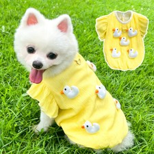 Gilet con bretelle per cani di taglia media gilet di raffreddamento con ciondolo anatra maglietta •,