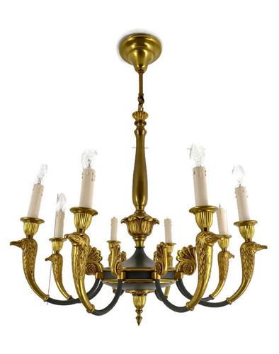 Lampadario bronzo doré ottone - bronzo,