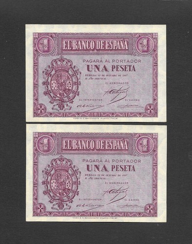 Pareja correlativa peseta - correlativa,