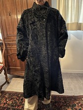 Pelliccia Breitschwanz come nuova, a cuoio sottile e pelo marezzato nero lucente