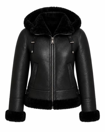 Giacca donna shearling - in, nera