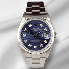 Rolex Date 34mm Donna Blu