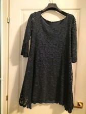 ABITO PIZZO BLU BOUTIQUE UNICO TAGLIA M/L FODERATO ADATTO QUALSIASI OCCASIONE