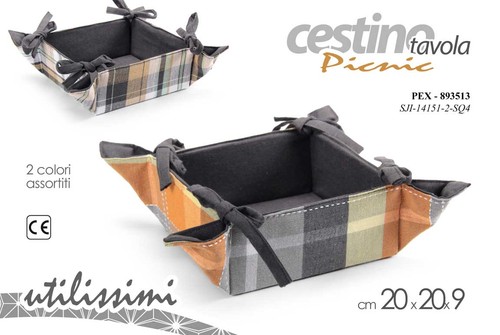 Cestino pane cesto quadrato
