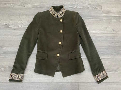 Zara blazer velluto verde - zara,