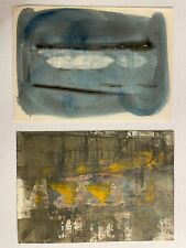 BRUNO RASIA ASTRATTO 1960/1961 - 2 ACQUARELLI SU CARTA