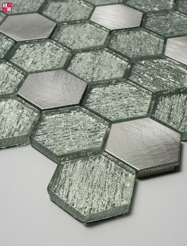 Mosaico vetro acciaio inox - vetro,