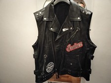 Indian gilet biker pelle -nuovo senza cartellino-3 XL  veste 2XL- nero- 