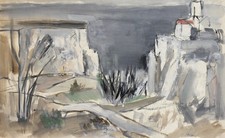 Paesaggio dipinto a guazzo