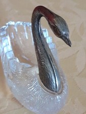 Saliera cigno cristallo e