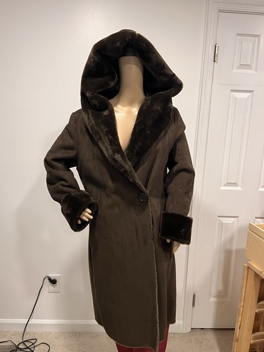 Hooded zara parka brown fur - hooded,