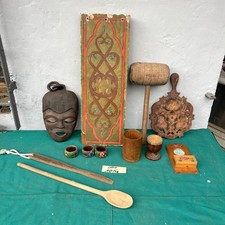 LOTTO DI ANTICHE SCULTURE e OGGETTI D'EPOCA  fatti A MANO art 1014 .