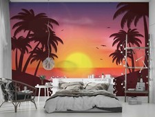 Carta da parati 3D Sunset Palm