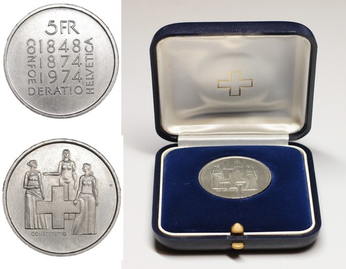 Moneta svizzera franchi 1974 - moneta, 5