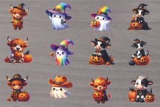 12x Adesivo Vinile Halloween