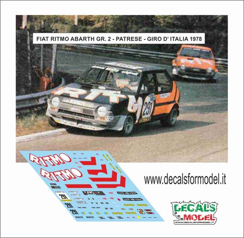 Decals fiat ritmo - 1:43, 75