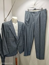 Articolo e3661 abito uomo Valentino Garavani grigio scuro a righe, taglia IT58,