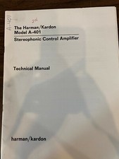 HARMAN KARDON A-401 A401 Manuale di servizio *ORIGINALE* LIBRO O PDF-SPEDIZIONE GRATUITA