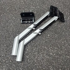 BRACCIO DOPPIO MONITOR KNOLL SAPPER XYZ ARGENTO ECCELLENTE! Spedizione gratuita!