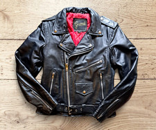 Giubbotto giacca pelle chiodo donna nero pelle vitello taglia S