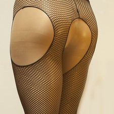 NEW PLUS SIZE BLACK FISHNET