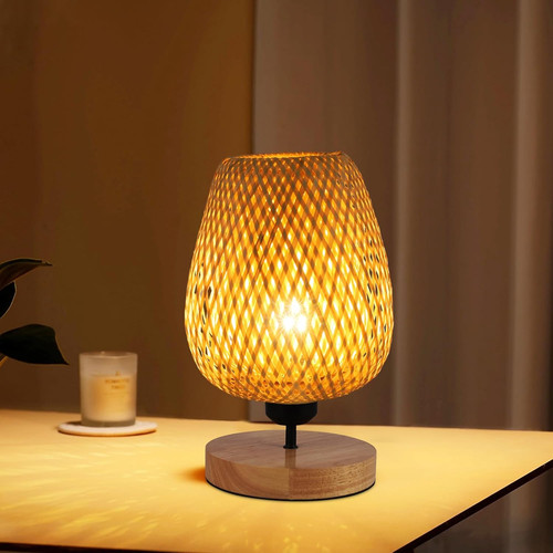 Lampada tavolo bambù - tavolo, in