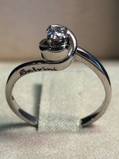 Anello solitario SALVINI - brillante ct. 0.15 - oro bianco 18k