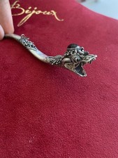 bocchino sigaretta vintage In argento 925 e pietra onice