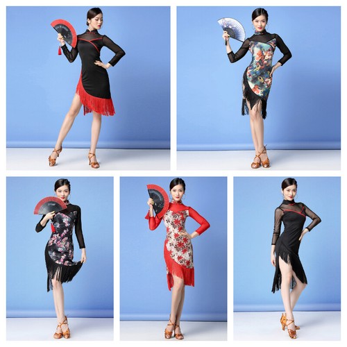 Abito cheongsam con frange - abito,