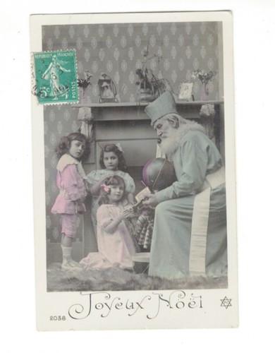 Cartolina babbo natale padre - cartolina, natale,