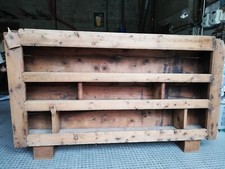 Credenza/Piattaia antica artigianale in legno - 180l x 95h x 25profondita