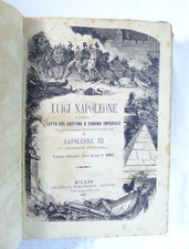 LIBRO ANTICO IDEA REGALO ILLUSTRATO STORIA FRANCESE FRANCIA NAPOLEONE III 1868