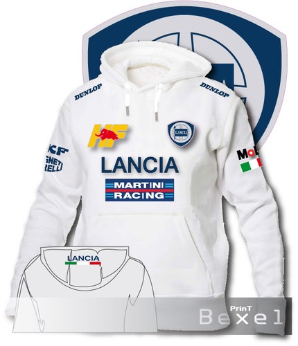 Felpa hoddie printed lancia - felpa,