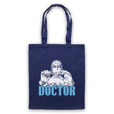 TRUST ME I'M A DOCTOR DOC MEDICO PROFESSIONALE UMORISMO TOTE BAG LIFE SHOPPER