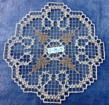 Antichi centrini filet a modano_Venezia 1930_Set di 12 mai usati_