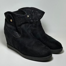 Stivaletti invernali da Donna con strass neri e fodera rivestita "sherpa" Eu 38