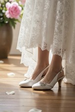Scarpe da sposa strass fiocco