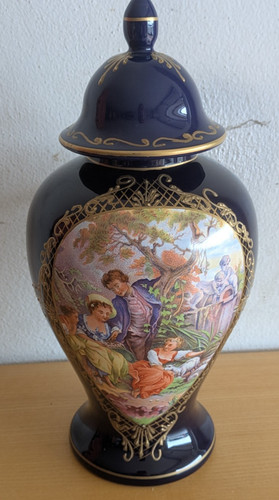 Vaso potiche blu cobalto - , stile